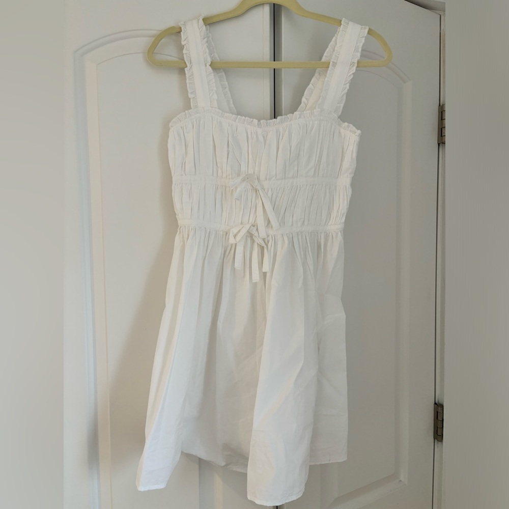 White mini dress.